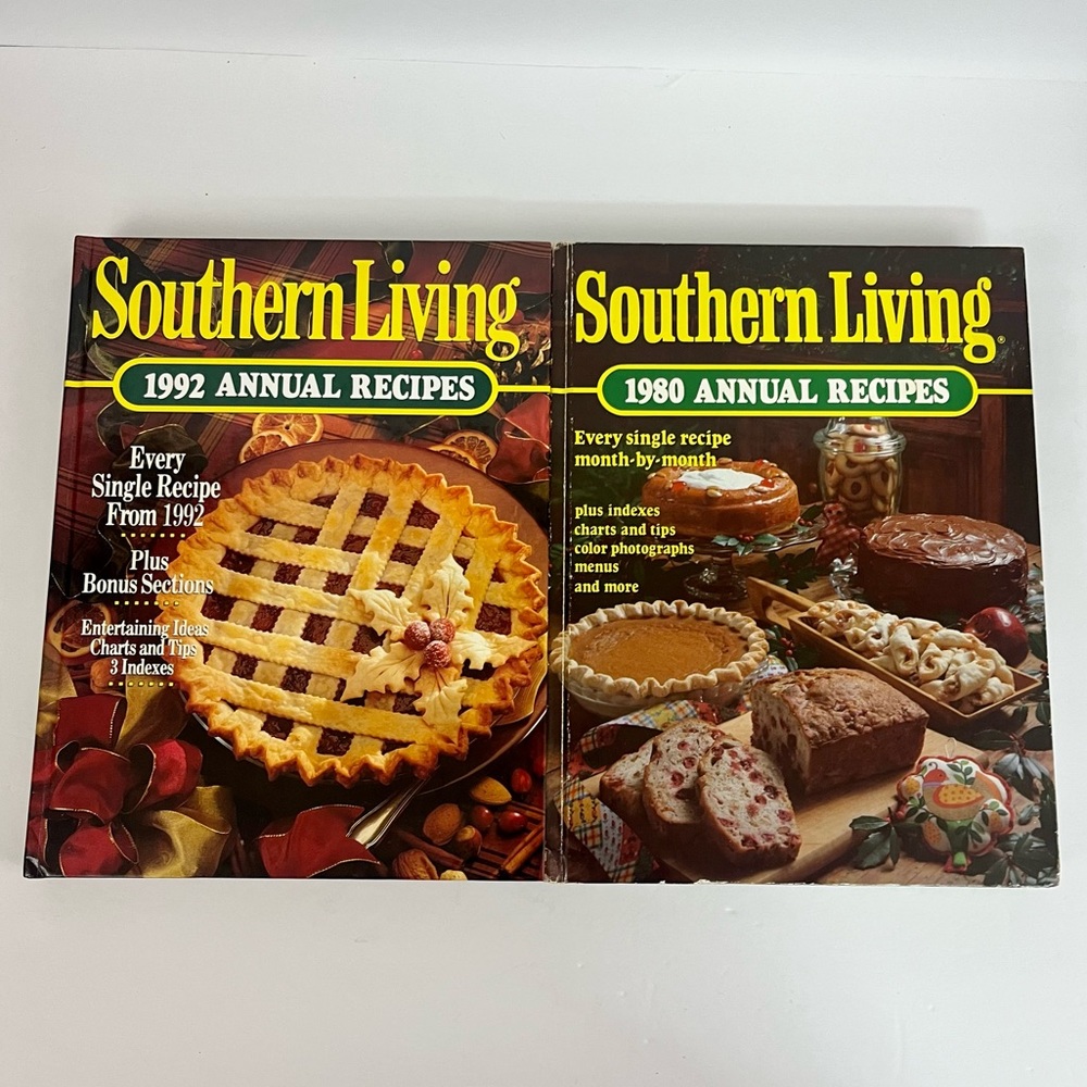 Southern Living Annual Recipes 1980 & 1992 / 100s of Vintage Recipes